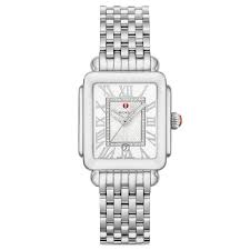 Michele Deco Madison Mid Stainless Steel Diamond Dial On Bracelet MWW06G000012