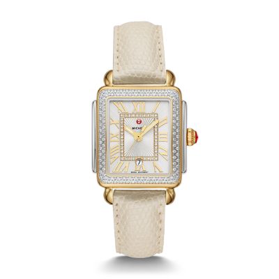 Michele Deco Madison Mid Two-Tone Diamond On Strap MWW06G000018