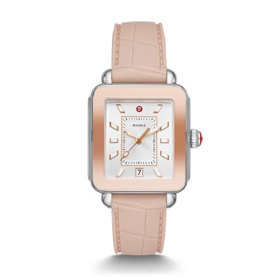 Michele Deco Sport Two-Tone Pink Gold On Strap MWW06K000015