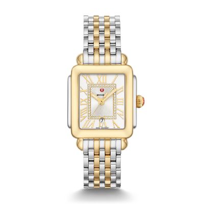 Michele Deco Madison Mid Two-Tone Diamond Dial On Bracelet MWW06G000013