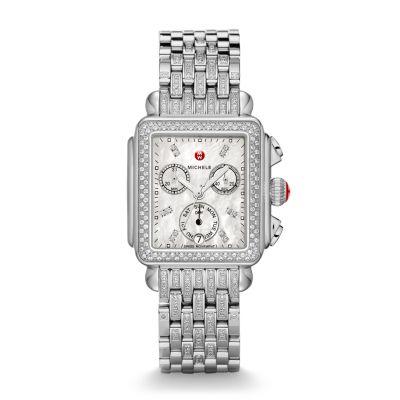 Michele Deco Diamond Dial On Diamond Bracelet MWW06P000116