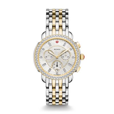 Michele Sidney Diamond Two-Tone Diamond Dial On Bracelet MWW30A000005