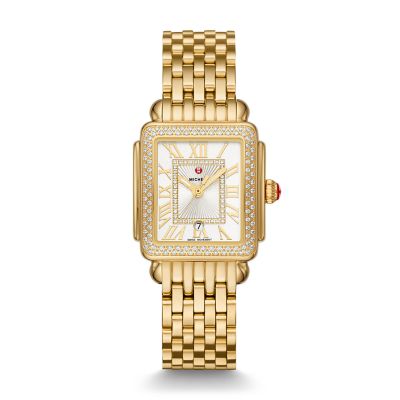 Michele Deco Madison Mid Gold Diamond On Bracelet MWW06G000003