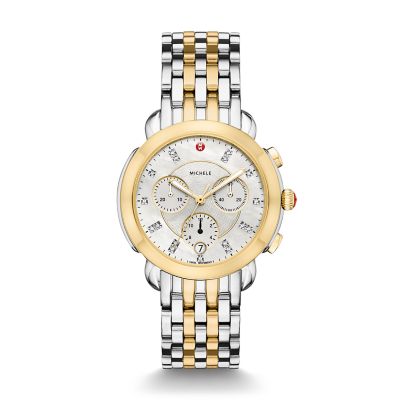 Michele Sidney Two-Tone Diamond Dial On Bracelet MWW30A000022