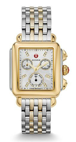 Michele Deco Diamond Dial Two-Tone On Bracelet MWW06P000122