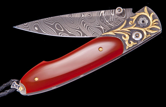 William Henry Pocket Knife Lancet Scarlet Edition Of 50 Pieces B10 Scarlet