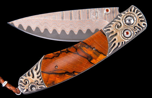 William Henry Pocket Knife Spearpoint Mayan Flame Edition Of 50 Pieces B12 Mayan Flame