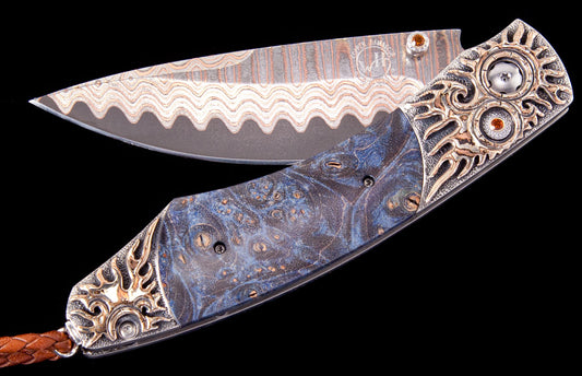 William Henry Pocket Knife Spearpoint Blue Flame Edition Of 25 Pieces B12 Blue Flame