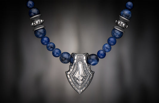 William Henry Necklace Sodalite Shield P39 SOD