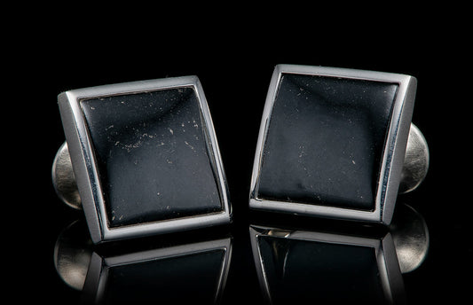 William Henry Cufflinks Blackjade Duo CL BLK J