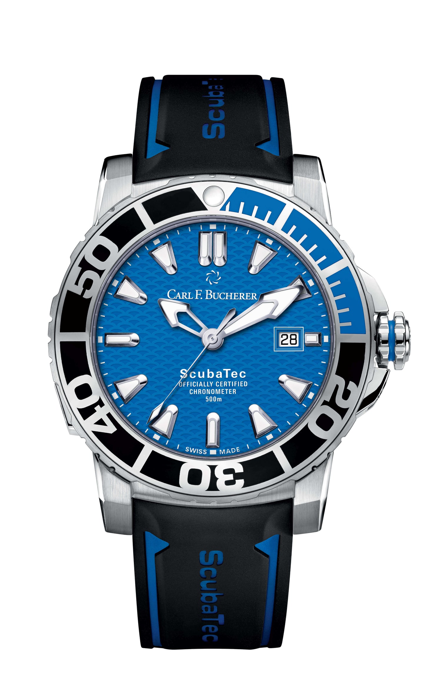 Carl F. Bucherer Patravi Scubatec Automatic Stainless Steel On Rubber Men's Watch 00.10632.23.53.01