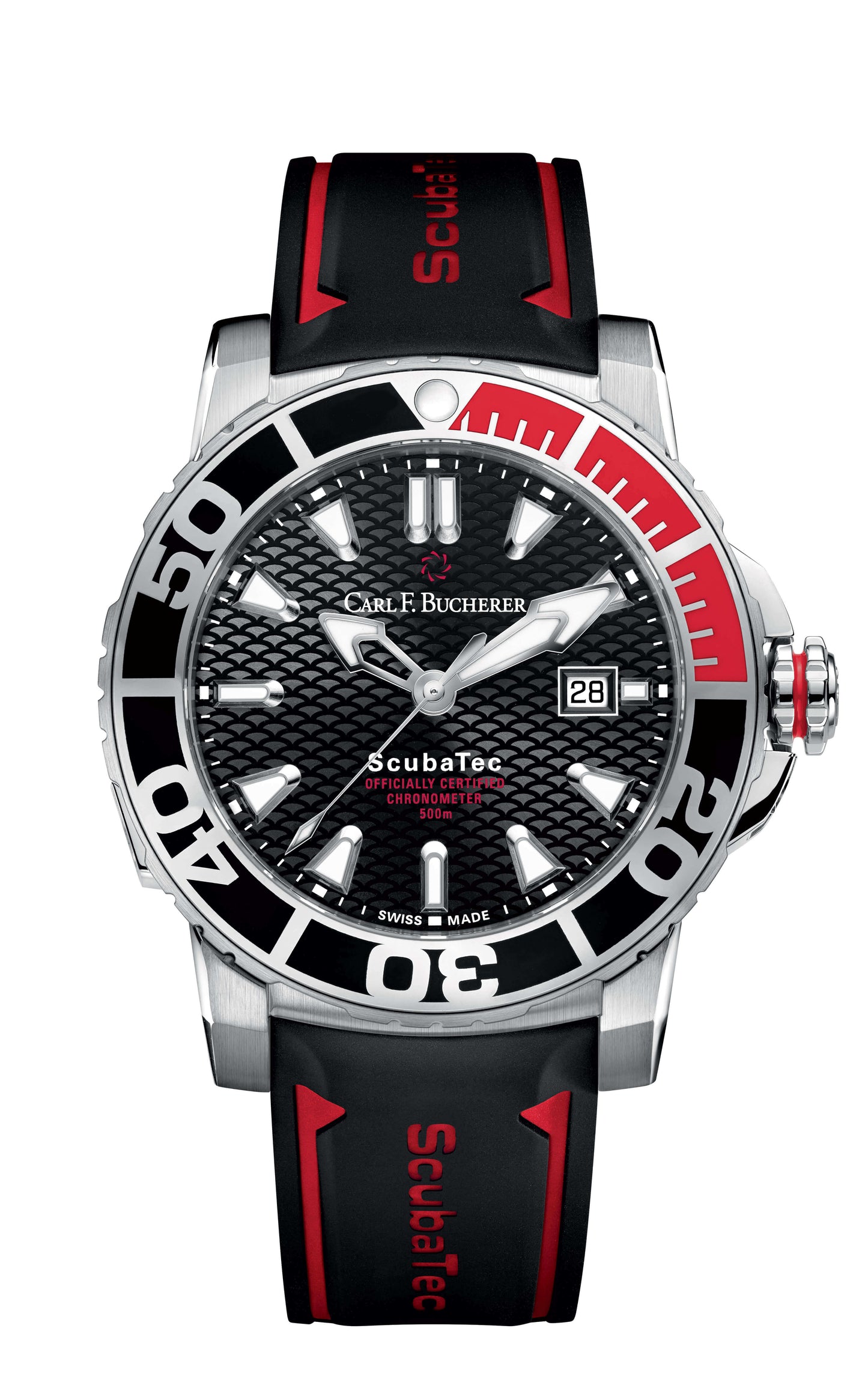 Carl F. Bucherer Patravi Scubatec Automatic Stainless Steel On Rubber Men's Watch 00.10632.23.33.02