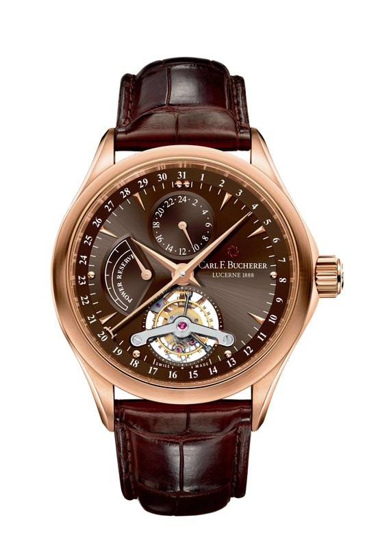 Carl F. Bucherer Manero Tourbillon Limited Edition 18kt Rose Gold On Strap Men's Watch 00.10918.03.93.01