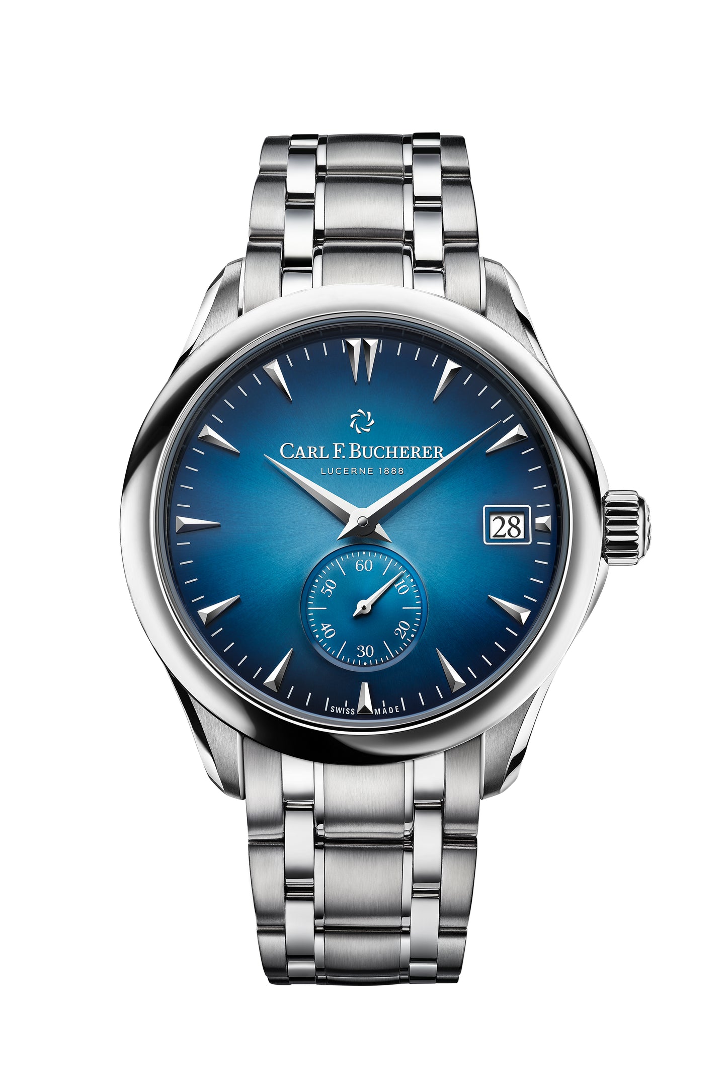 Carl F. Bucherer Manero Peripheral Blue Edition Stainless Steel On Bracelet Men's Watch 00.10917.08.53.98