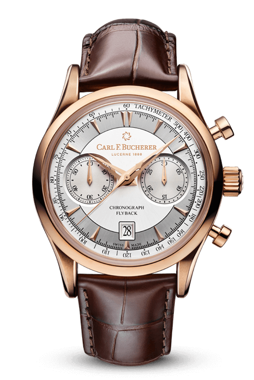 Carl F. Bucherer Manero Flyback 18kt Rose Gold On Strap Men's Watch 00.10919.03.13.01