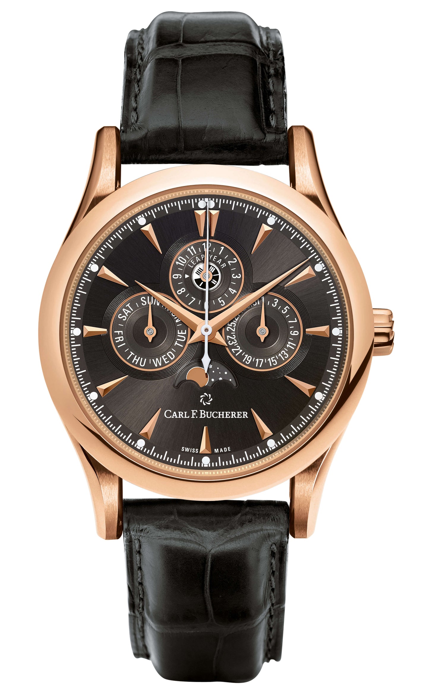 Carl F. Bucherer Manero Perpetual Limited Edition 18kt Rose Gold On Strap Men's Watch 00.10902.03.33.01