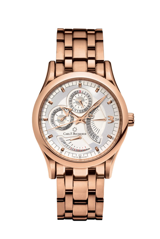 Carl F. Bucherer Manero Retrograde 18kt Rose Gold On Bracelet Men's Watch 00.10901.03.16.21