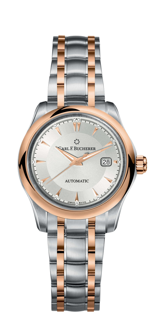 Carl F. Bucherer Manero AutoDate Two Tone On Bracelet Ladies Watch 00.10911.07.13.21