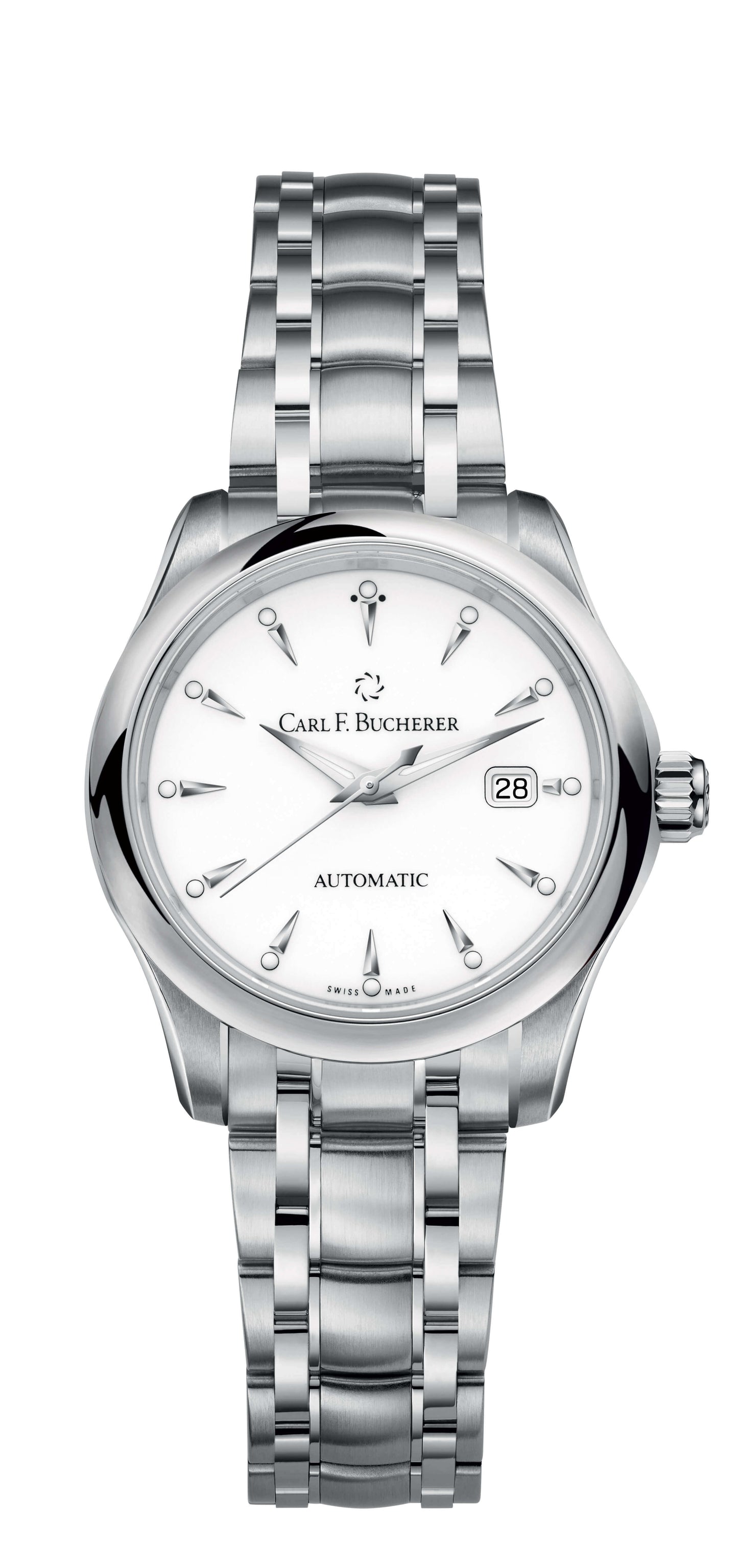 Carl F. Bucherer Manero AutoDate Stainless Steel On Bracelet Ladies Watch 00.10911.08.23.21