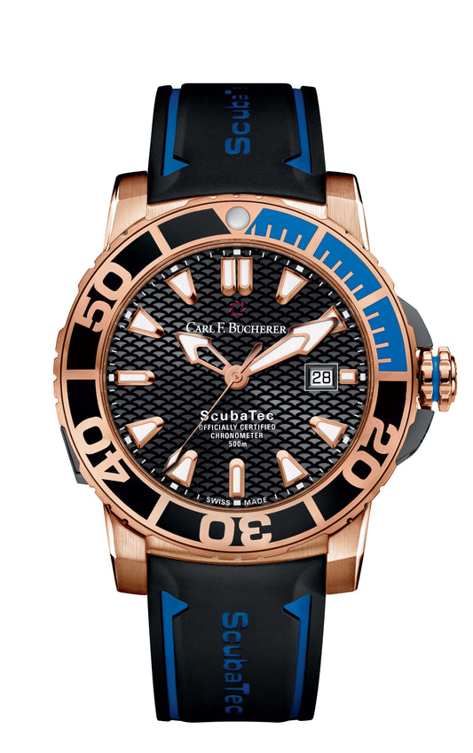 Carl F. Bucherer Patravi ScubaTec 18kt Rose Gold On Strap Men's Watch 00.10632.22.33.01