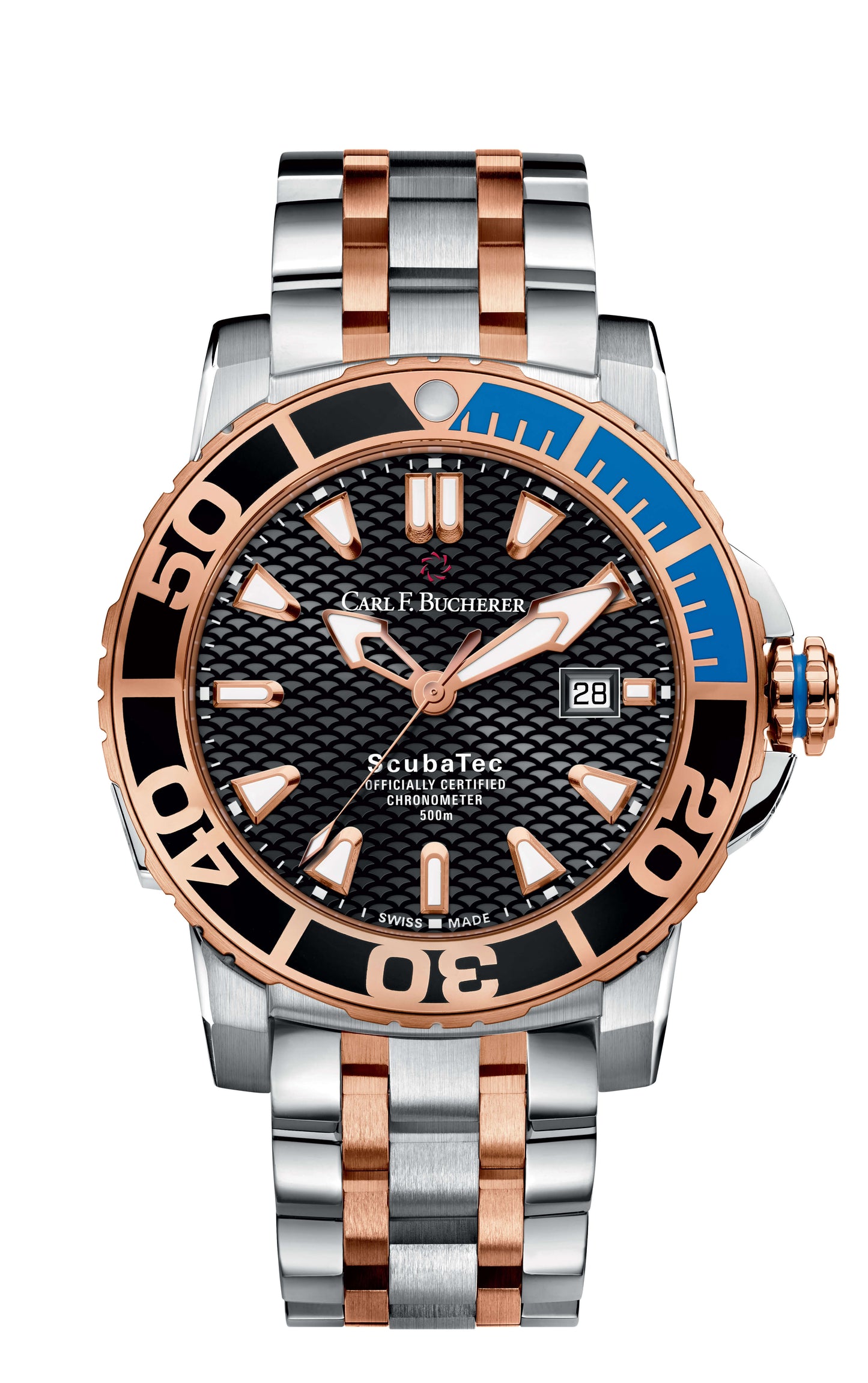 Carl F. Bucherer Patravi ScubaTec Two Tone On Bracelet Men's Watch 00.10632.24.33.21