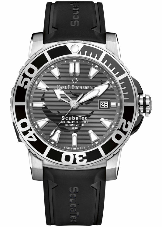 Carl F. Bucherer Patravi ScubaTec Manta Trust Limited Edition Stainless Steel On Strap Men's Watch 00.10632.23.33.98