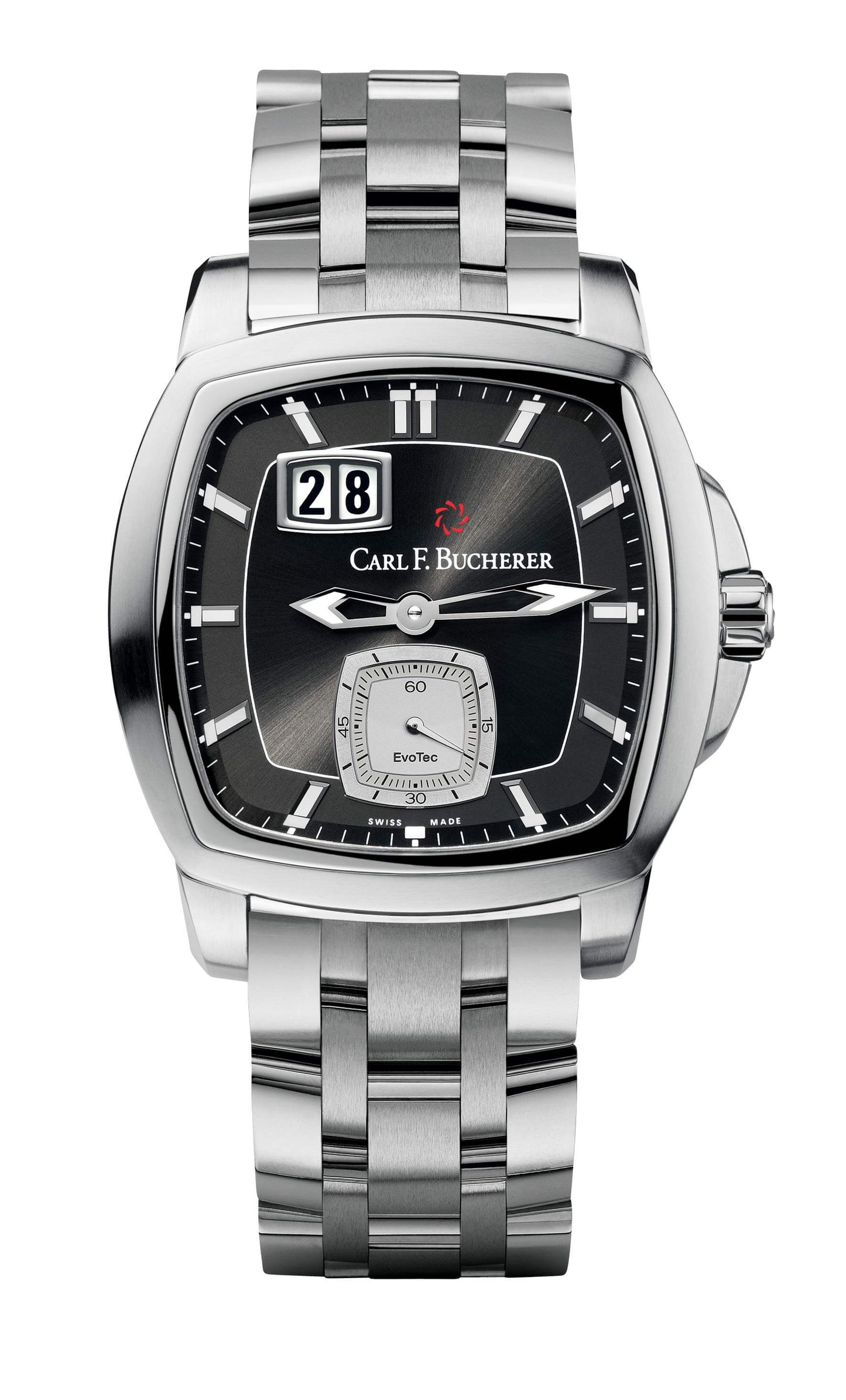 Carl F. Bucherer Patravi EvoTec BigDate Stainless Steel On Bracelet Men's Watch 00.10628.08.33.21