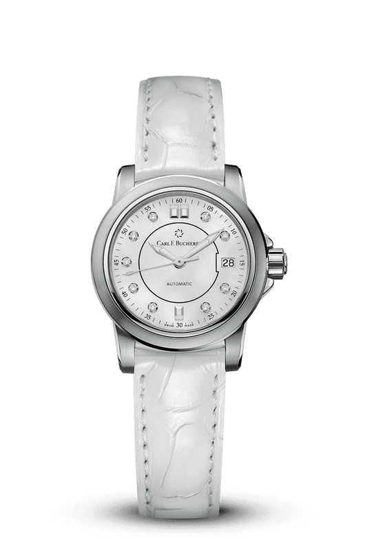 Carl F. Bucherer Patravi AutoDate Stainless Steel Diamonds On Strap Ladies Watch 00.10621.08.77.01