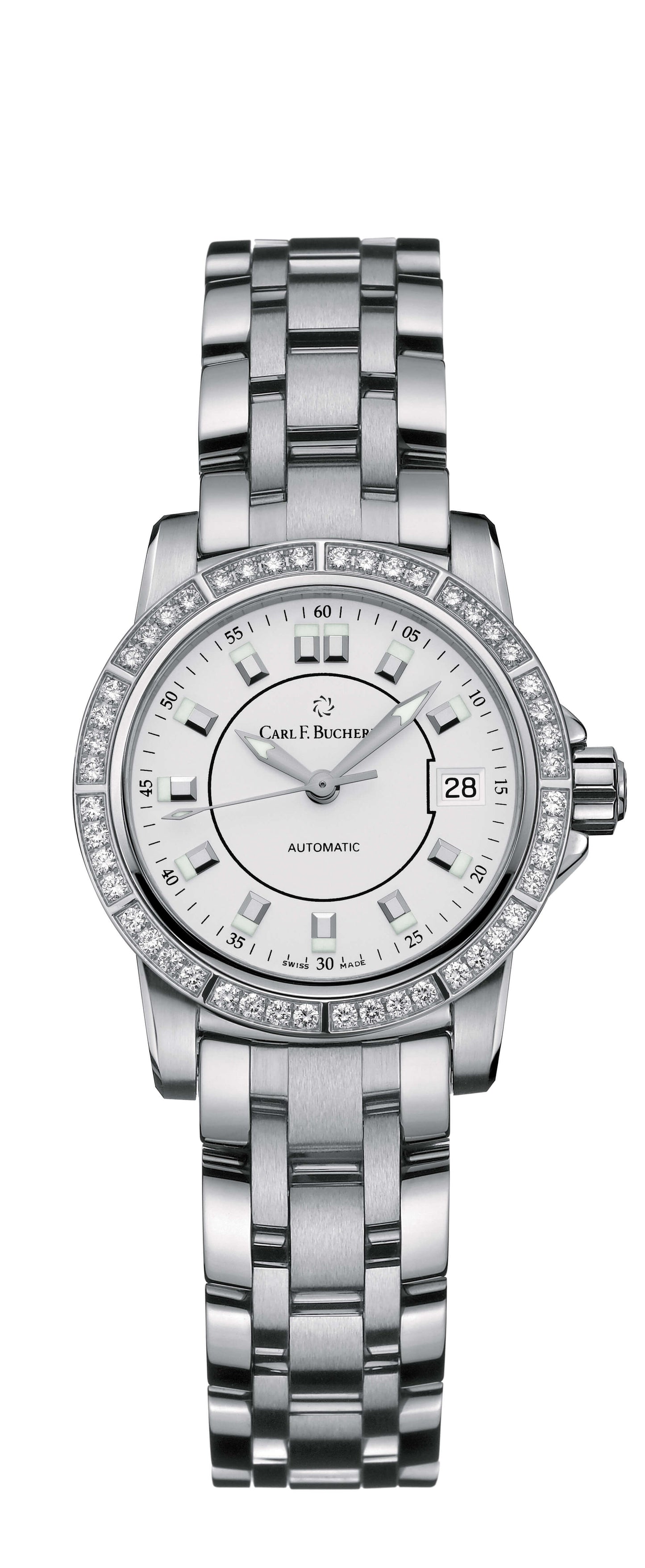 Carl F. Bucherer Patravi AutoDate Stainless Steel Diamonds On Bracelet Ladies Watch 00.10621.08.23.31