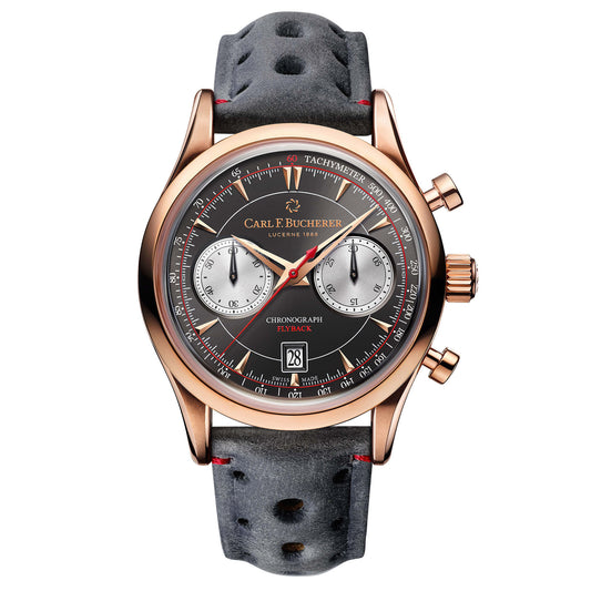 Carl F. Bucherer Manero Flyback 18kt Rose Gold On Strap Men's Watch 00.10919.03.33.02