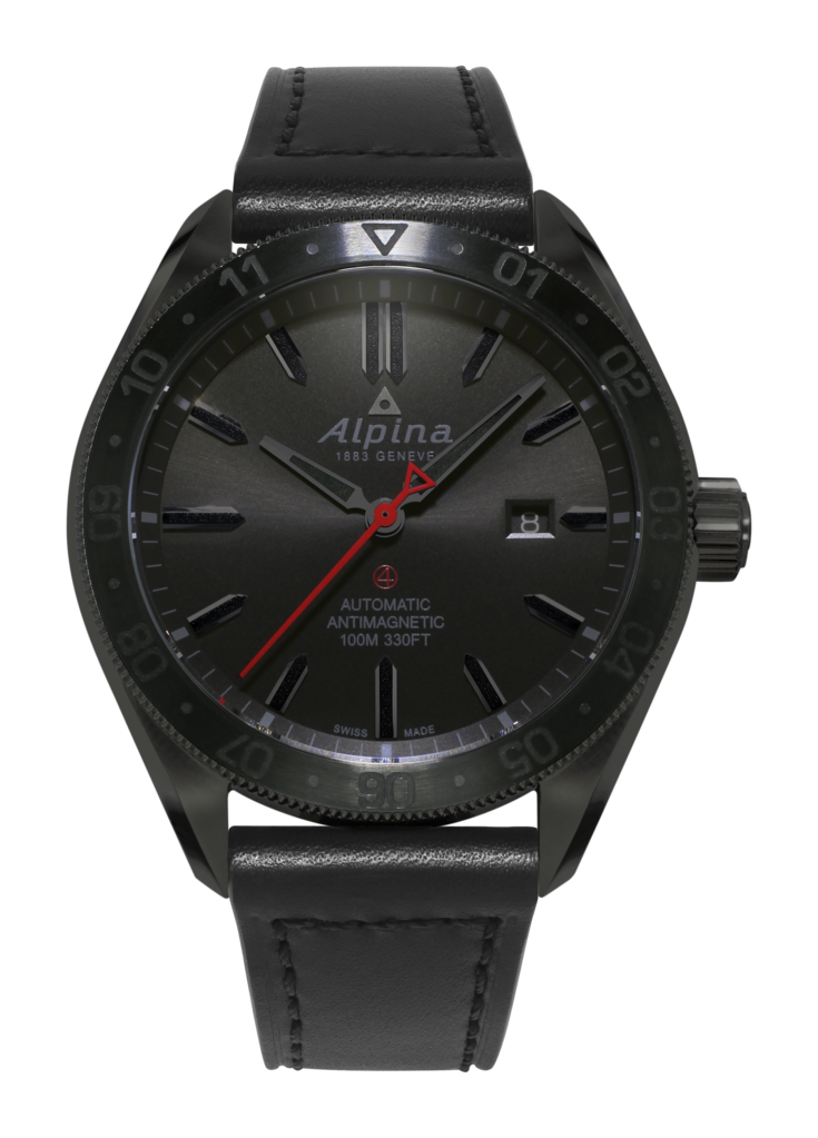 Alpina Alpiner 4 Automatic PVD Black On Strap Men's Watch AL-525BB5FBAQ6