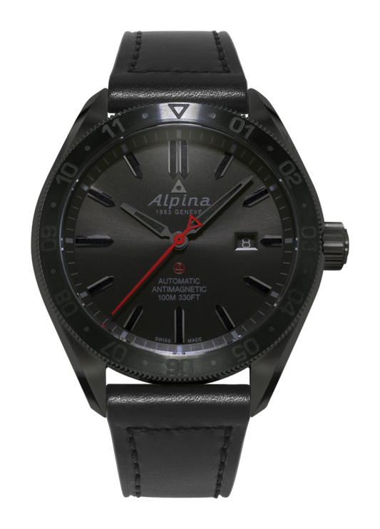 Alpina Alpiner 4 Automatic PVD Black On Strap Men's Watch AL-525BB5FBAQ6