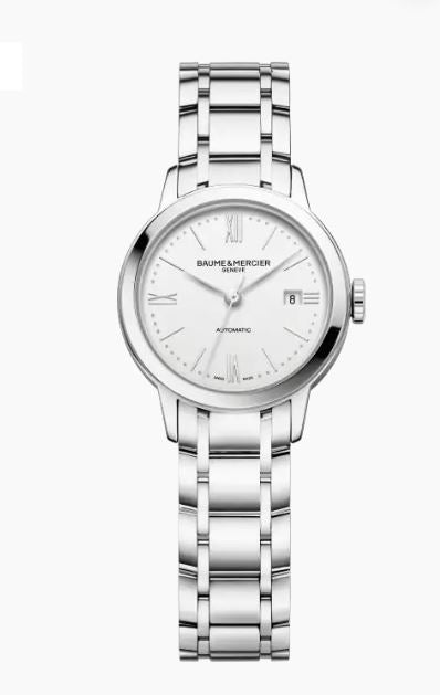 Baume & Mercier Classima Automatic Stainless Steel Ladies Watch On Bracelet MOA10492