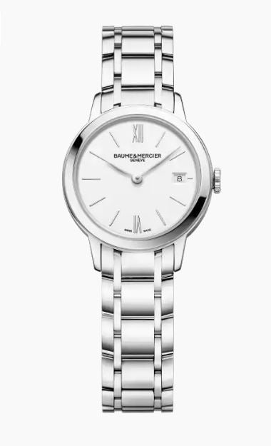 Baume & Mercier Classima Quartz Stainless Steel Ladies Watch On Bracelet MOA10489