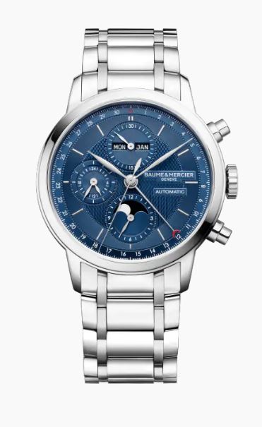 Baume & Mercier Classima Automatic Chronograph Complete Calendar Stainless Steel On Bracelet Men's Watch MOA10485