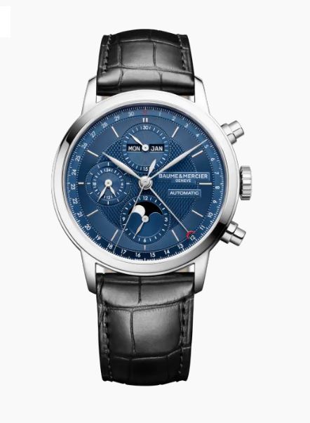 Baume & Mercier Classima Automatic Chronograph Complete Calendar Stainless Steel On Strap Men's Watch MOA10484