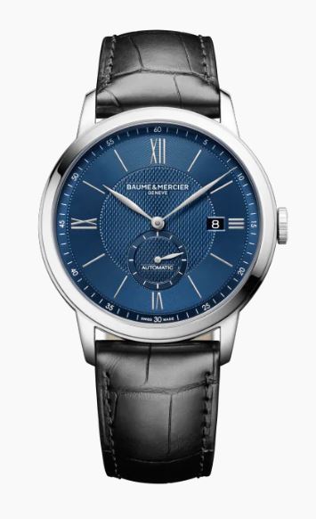 Baume & Mercier Classima Automatic Small Second Stainless Steel On Strap Men's Watch MOA10480