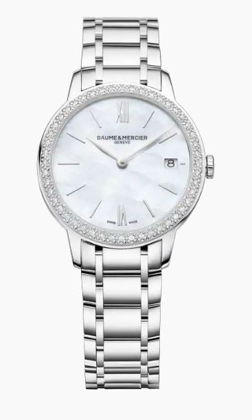 Baume & Mercier Classima Lady Quartz MOP Diamonds On Bracelet Ladies Watch MOA10478