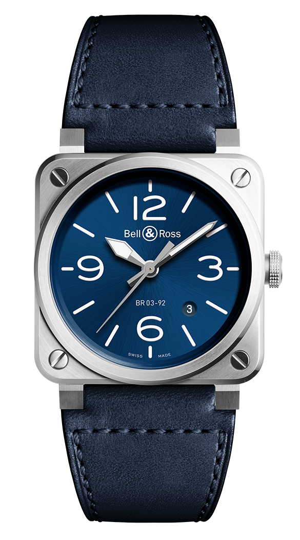 Bell & Ross BR 03-92 Automatic Stainless Steel On Strap Men's Watch BR 03-92 BLUE STEEL