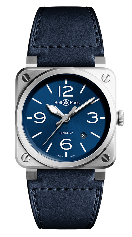 Bell & Ross BR 03-92 Automatic Stainless Steel On Strap Men's Watch BR 03-92 BLUE STEEL