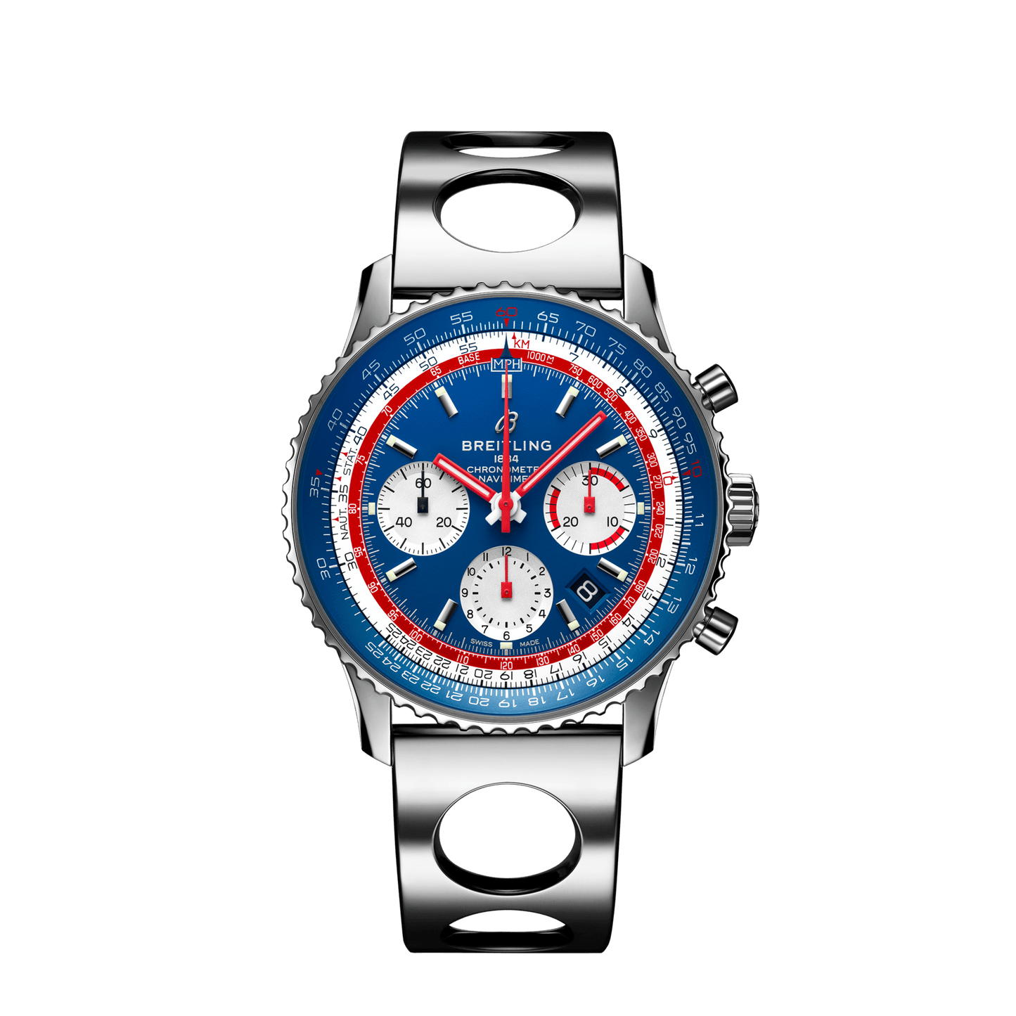 Breitling Navitimer B01 Chronograph 43 PAN AM Edition Stainless Steel On Bracelet Men's Watch AB01212B1C1A2