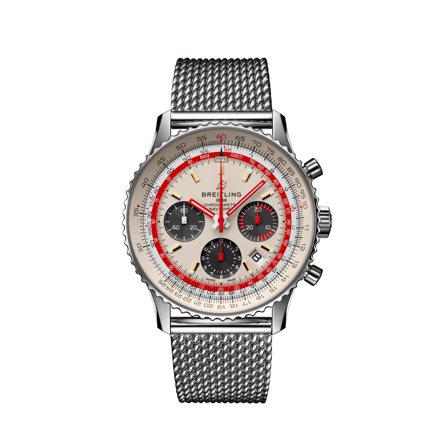 Breitling Navitimer B01 Chronograph 43 TWA Stainless Steel On Bracelet Men's Watch AB01219A1G1A1