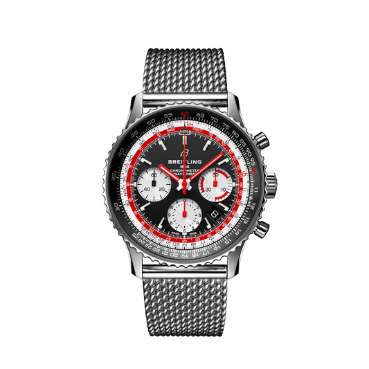 Breitling Navitimer B01 Chronograph 43 SWISSAIR Stainless Steel On Bracelet Men's Watch AB01211B1B1A1