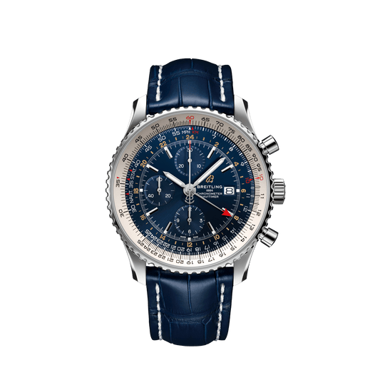 Breitling Navitimer Chronograph GMT 46 Stainless Steel On Tang Strap Men's Watch A24322121C2P1