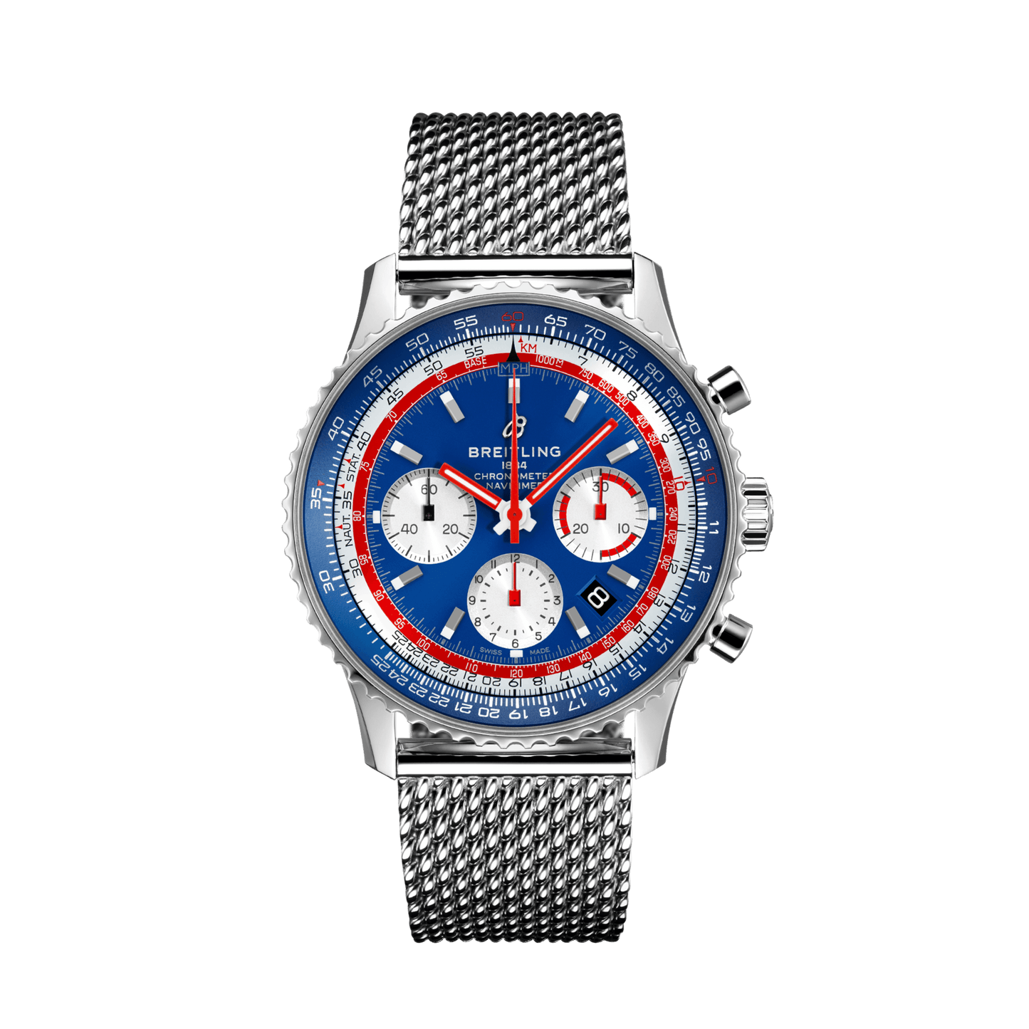 Breitling Navitimer B01 Chronograph 43 PAN AM Edition Stainless Steel On Bracelet Men's Watch AB01212B1C1A1