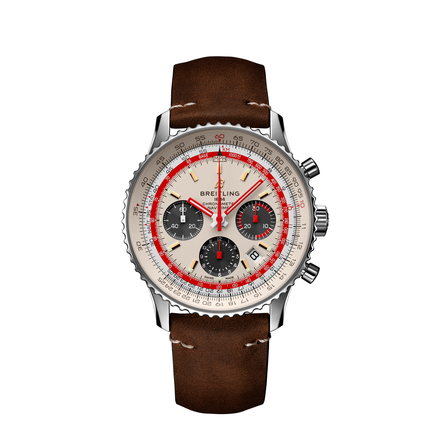 Breitling Navitimer B01 Chronograph 43 TWA Stainless Steel On Bracelet Men's Watch AB01219A1G1X1