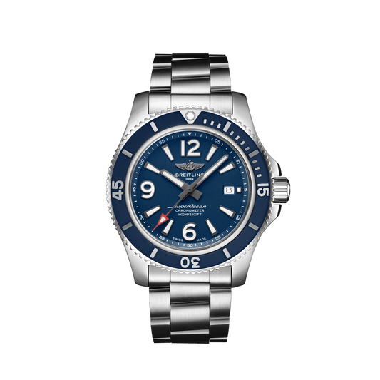 Breitling Superocean Automatic 44 Stainless Steel On Steel Bracelet Men's Watch A17367D81C1A1