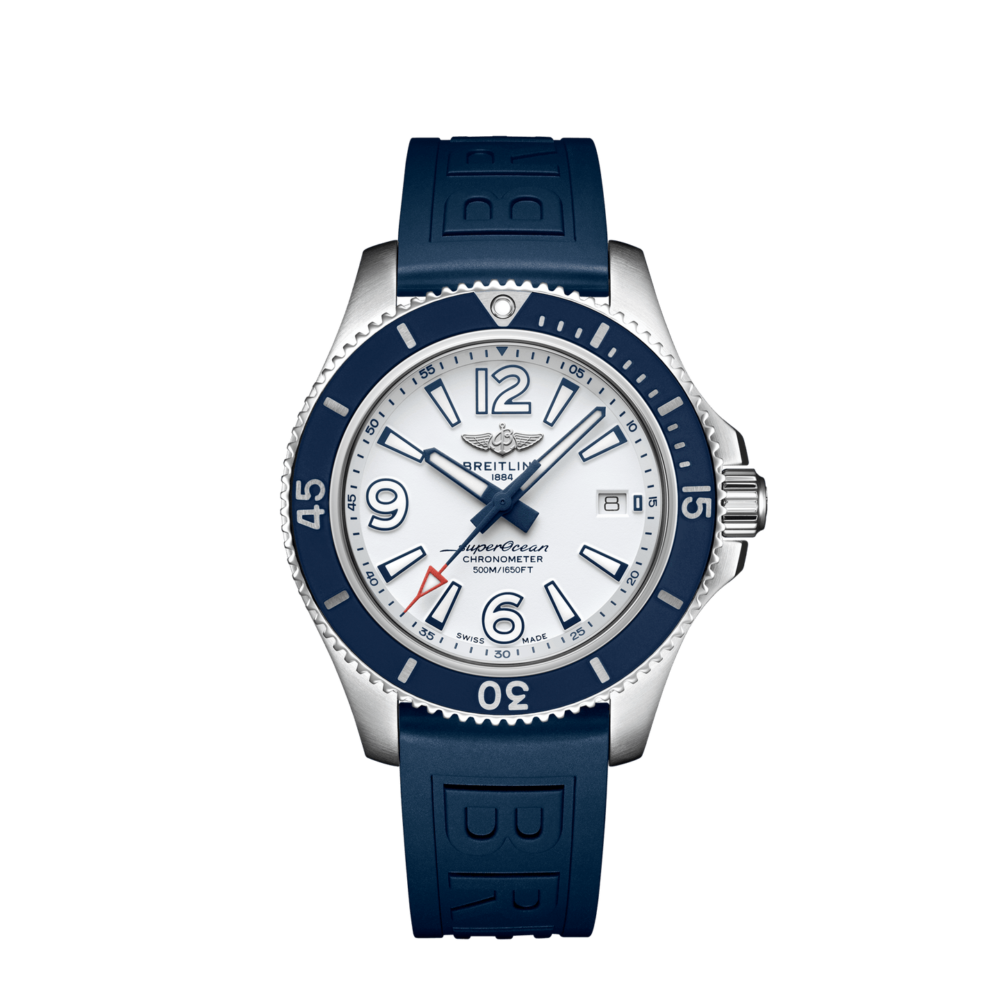 Breitling Superocean Automatic 42 Stainless Steel On Tang Rubber Strap Men's Watch A17366D81A1S1