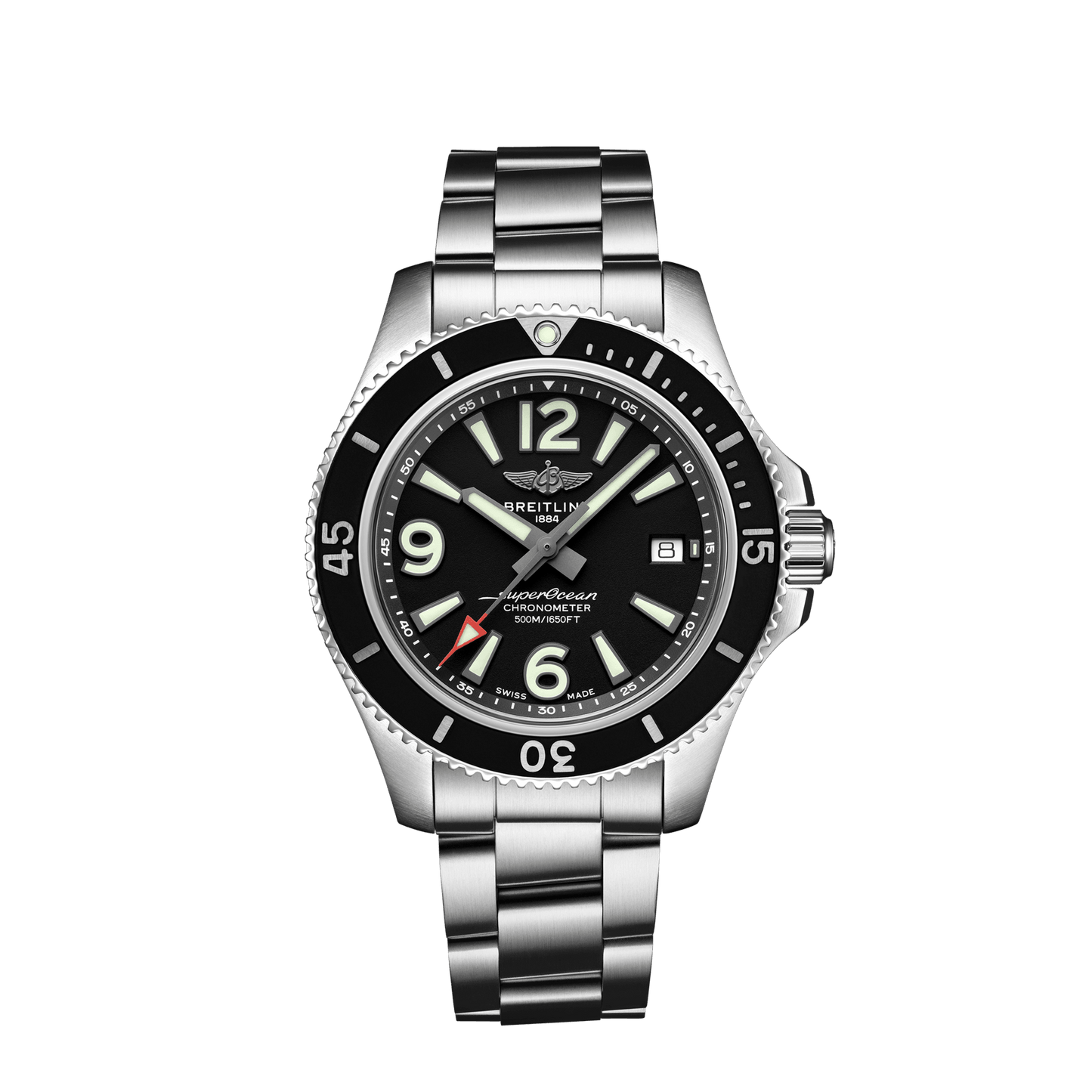 Breitling Superocean Automatic 42 Stainless Steel On Steel Bracelet Men's Watch A17366021B1A1