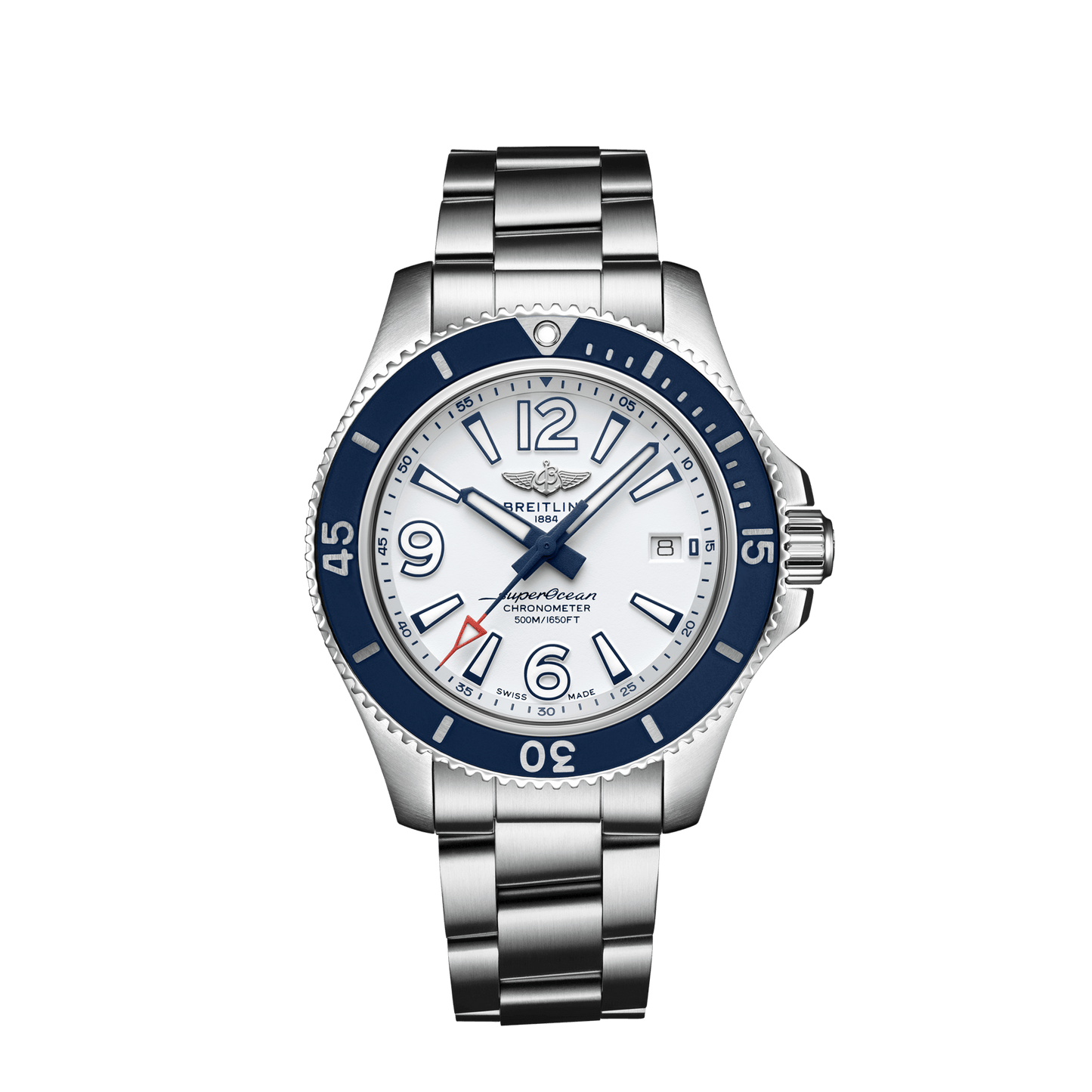 Breitling Superocean Automatic 42 Stainless Steel On Steel Bracelet Men's Watch A17366D81A1A1